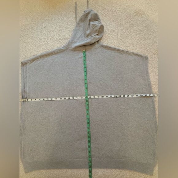 ATM Anthony Thomas Melillo Light Gray Zip-Up pop over Hoodie, Cashmere blend. - Picture 4 of 6